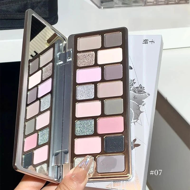 16-Color Professional Eyeshadow Palette Matte & Shimmer - 3