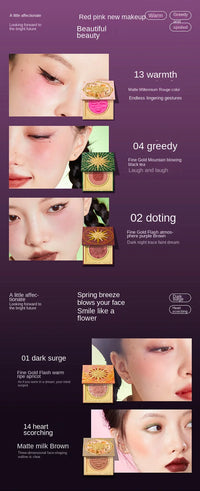 Emotional Shimmer Pressed Powder Blush for Natural Radiant Glow