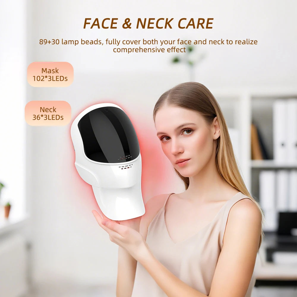 7-Color LED Light Therapy Facial and Neck Mask - 14