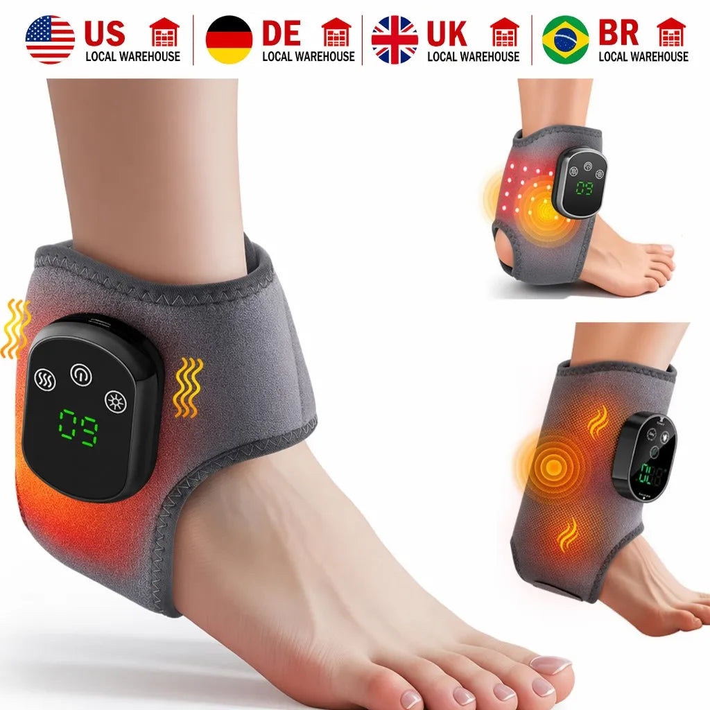 Heated Vibration Ankle Support Brace
