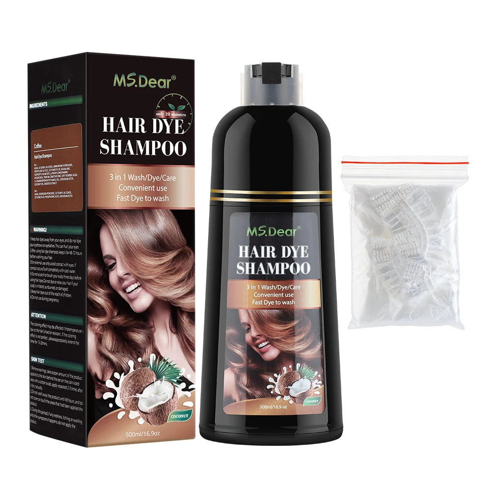 Instant Gray Coverage Herbal Hair Dye Shampoo - 14