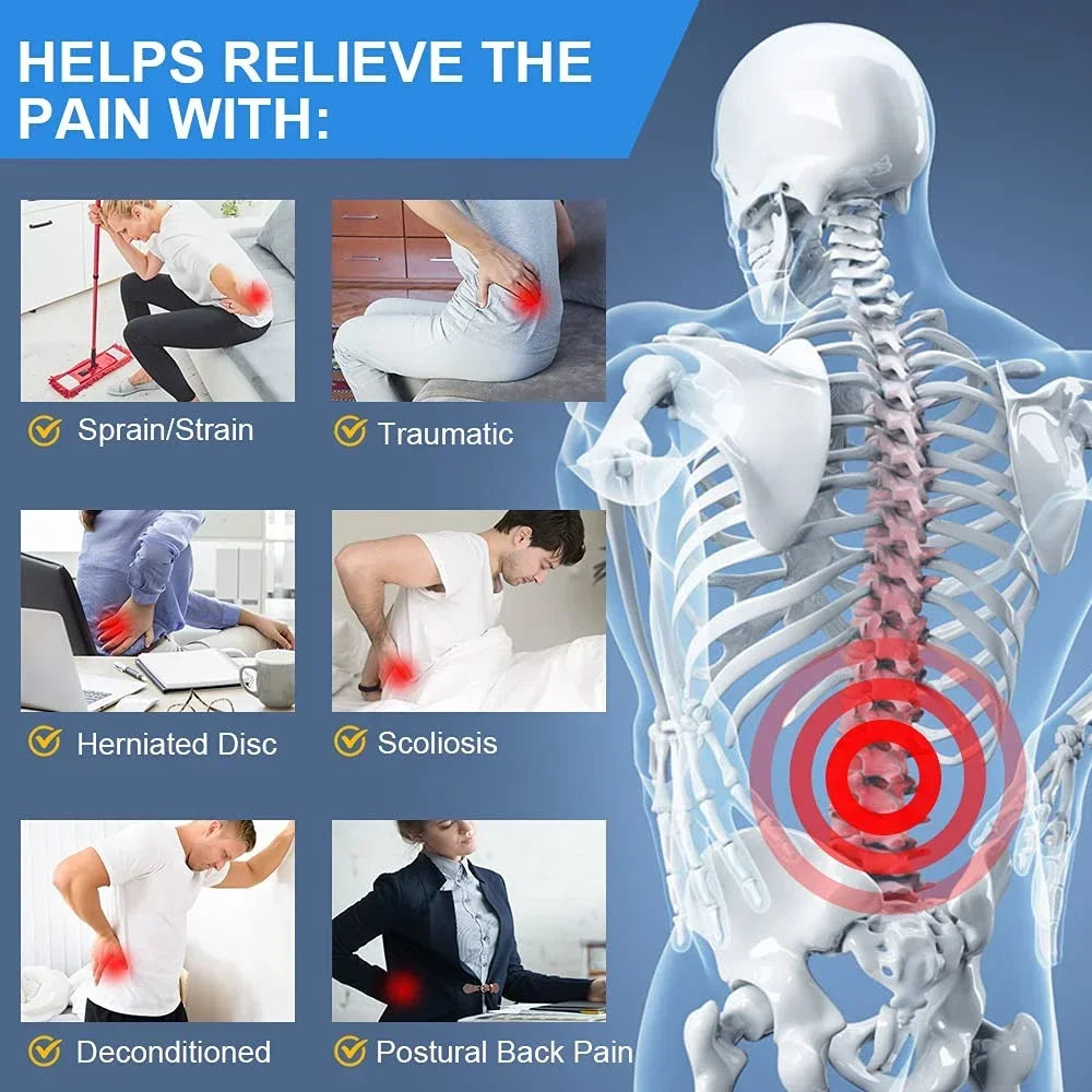 Adjustable Lumbar Support Brace for Lower Back Pain Relief - 6