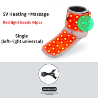 Heated Ankle Support Wrap with Red Light Therapy and Massage