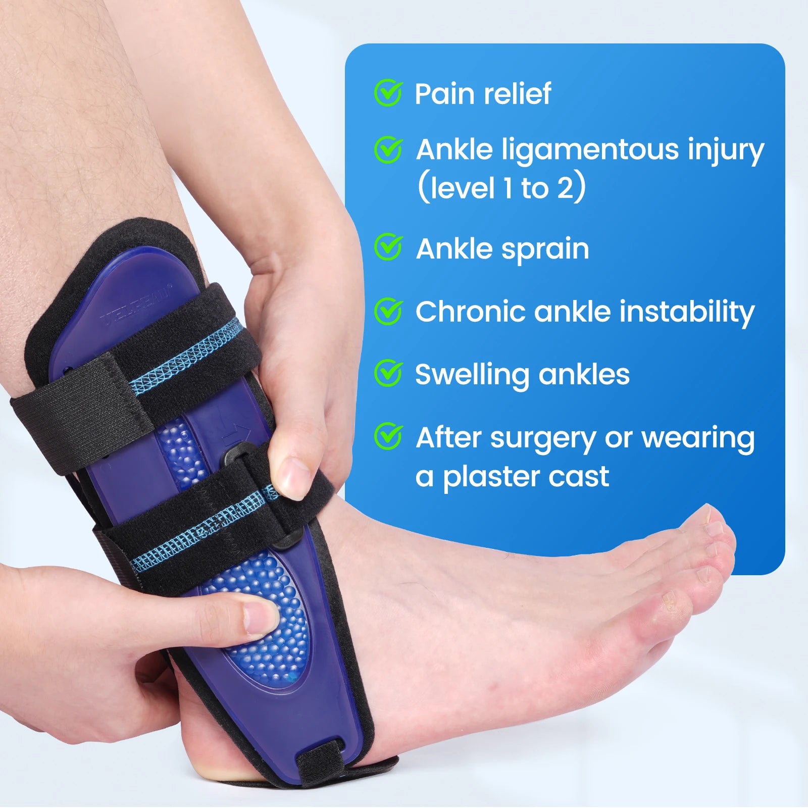 Adjustable Stirrup Ankle Brace for Sprains and Recovery - 2