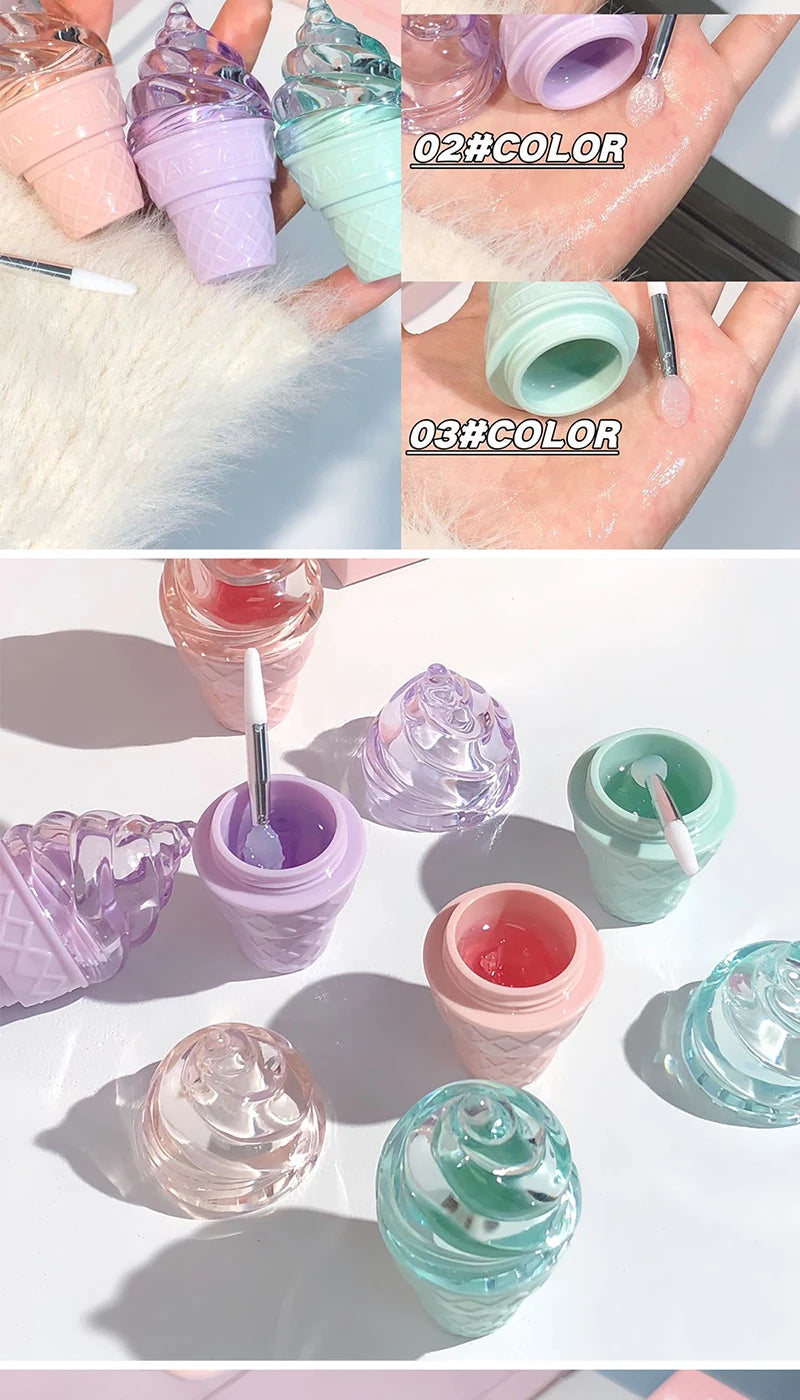 Hydrating Ice Cream Lip Gloss for Smooth, Glossy Lips - 15