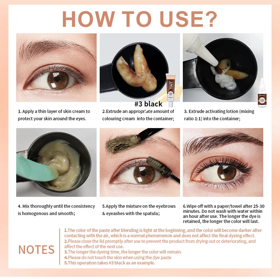 Professional Eyelash and Eyebrow Tinting Kit for Natural Definition - 15