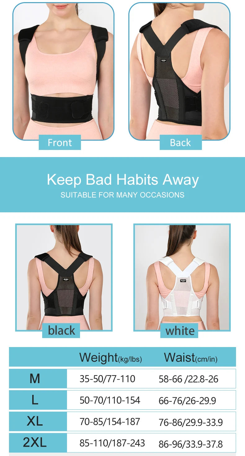 Adjustable Upper Spine Support and Posture Corrector - 8