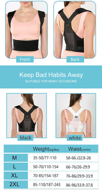 Adjustable Upper Spine Support and Posture Corrector