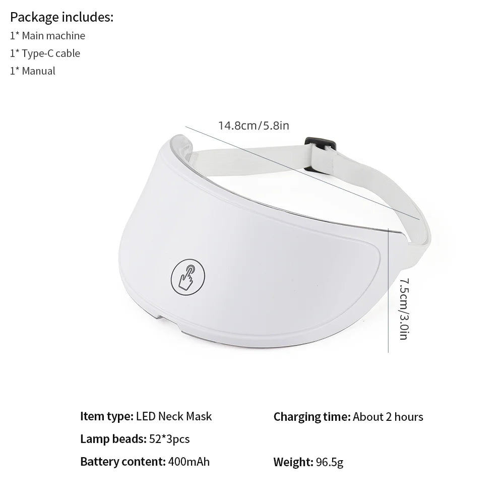 7-Color Photon LED Face and Neck Rejuvenation Mask - 37