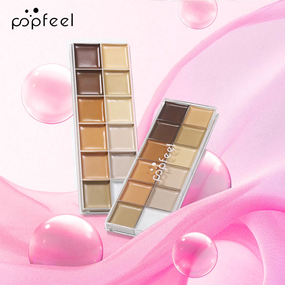 12-Color Professional Full Coverage Concealer Palette - 1
