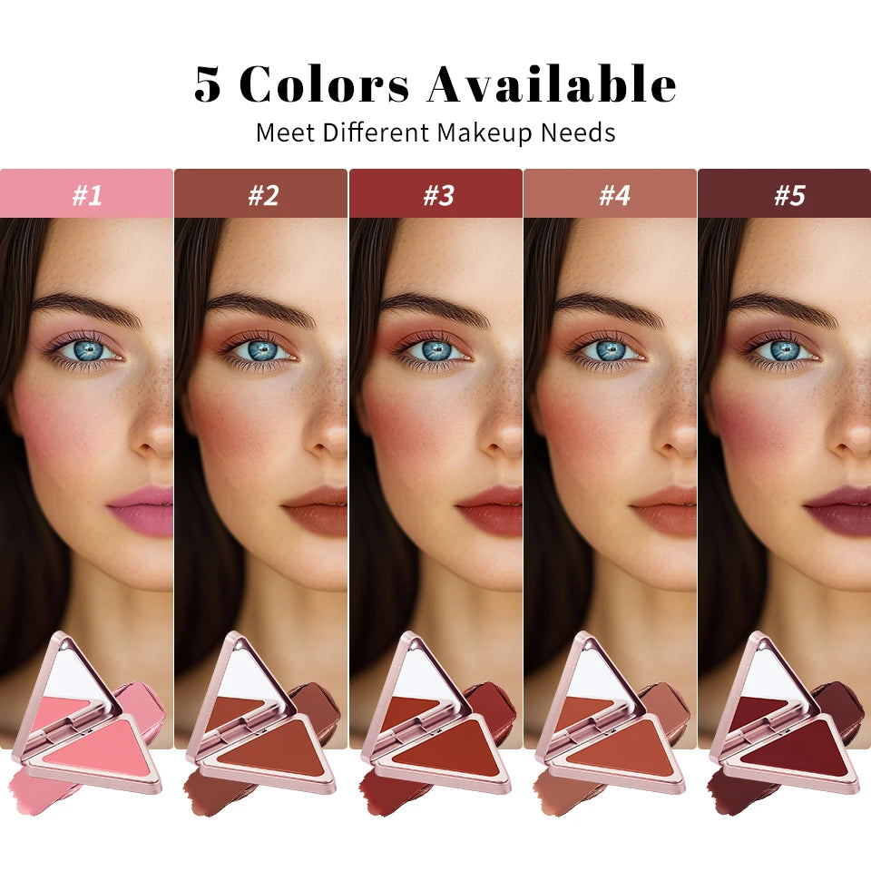 Matte Satin Cream Blush for Long-Lasting Natural Glow - 5