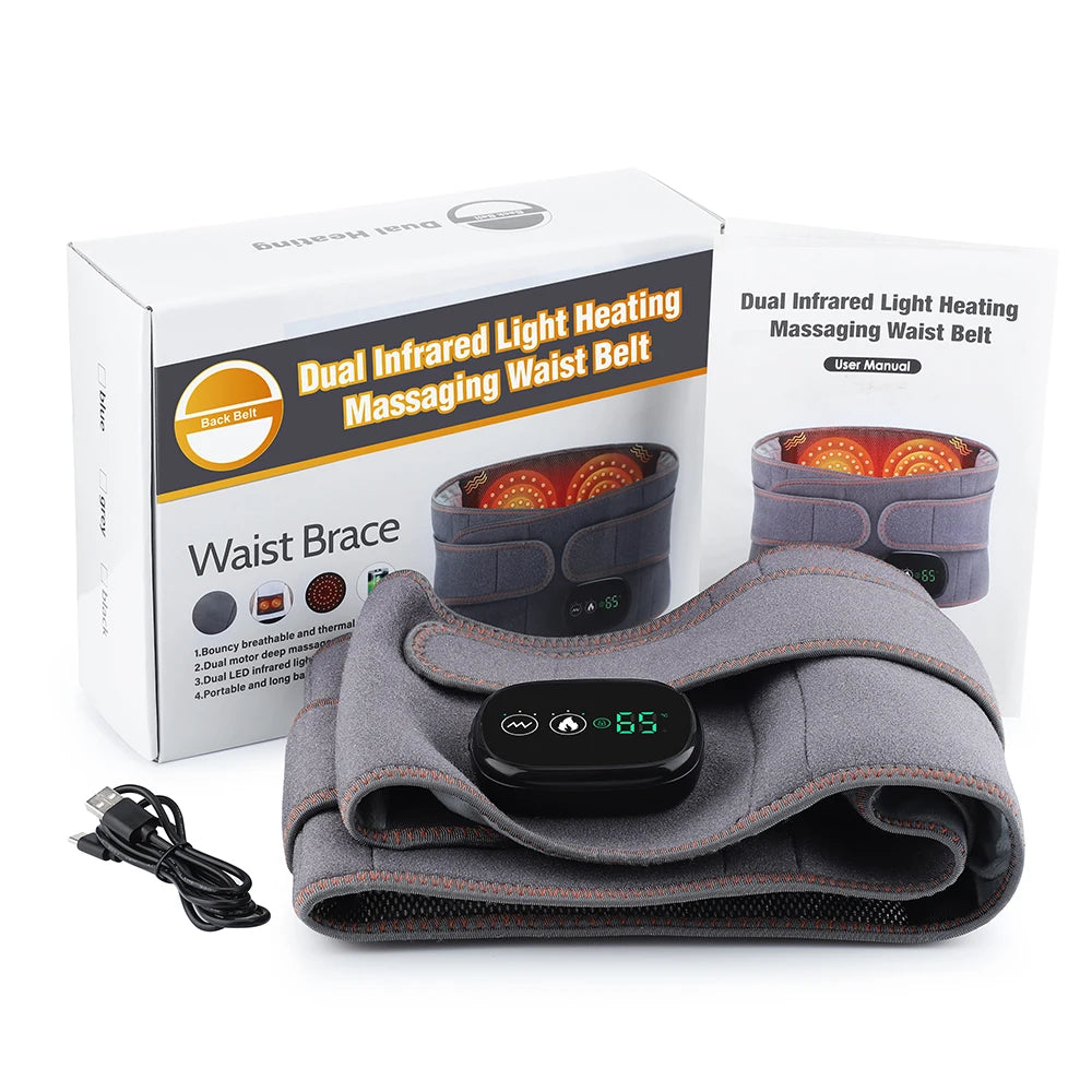 Heated Lumbar Massage Belt for Back Pain Relief - 20