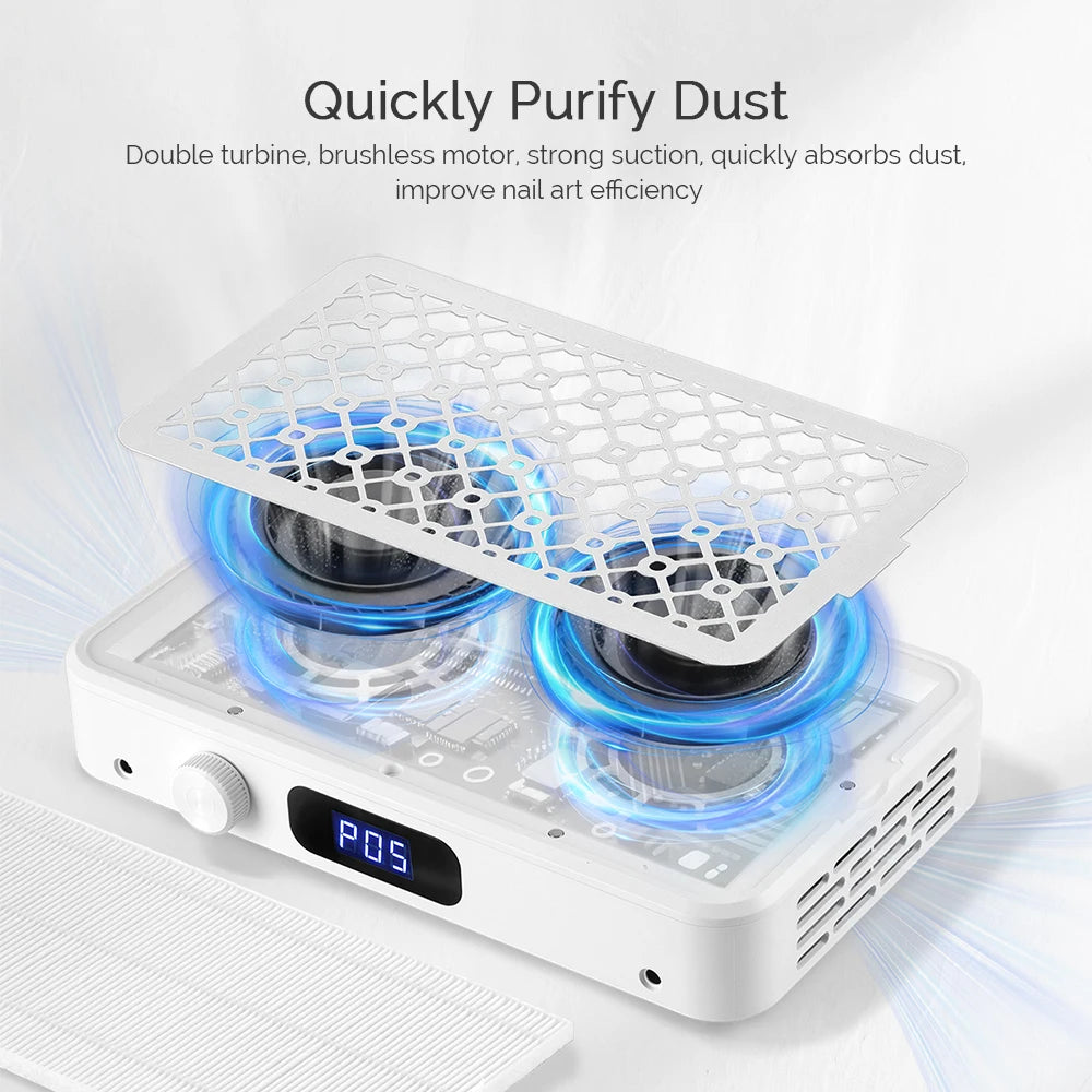 Professional Dual-Fan Nail Dust Collector - 10