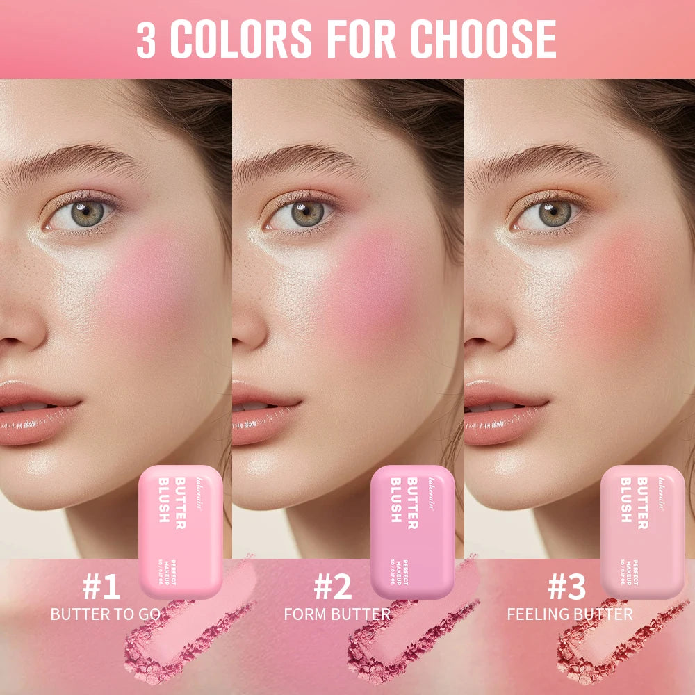 Long-Lasting Waterproof Cream Butter Blush for Natural Glow - 4