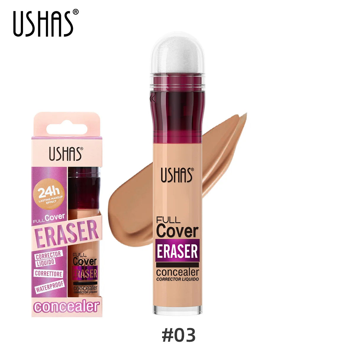 Full Coverage Sponge-Tip Liquid Concealer for Flawless Skin - 18