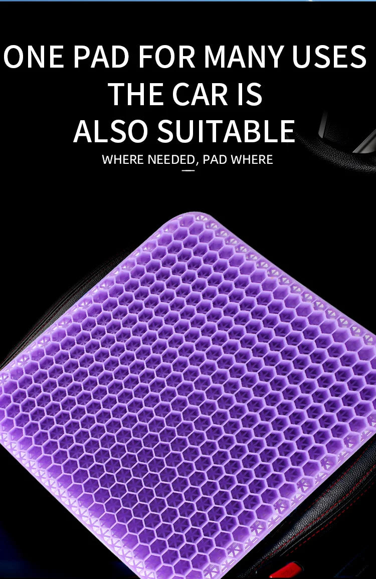 Breathable Honeycomb Gel Seat Cushion for Pain Relief - 14