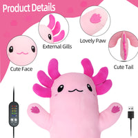 Axolotl Heated Plushie for Cramp Relief
