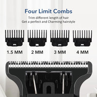 Professional Cordless Hair & Beard Trimmer with LED Display