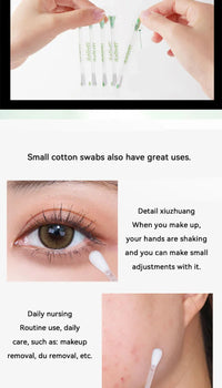 Pre-Soaked Makeup Remover Cotton Swabs for Precision Cleaning