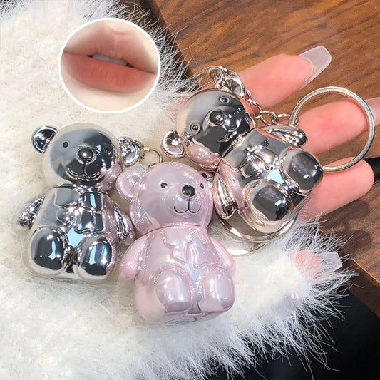 Cute Bear Keychain Velvet Matte Lip Clay