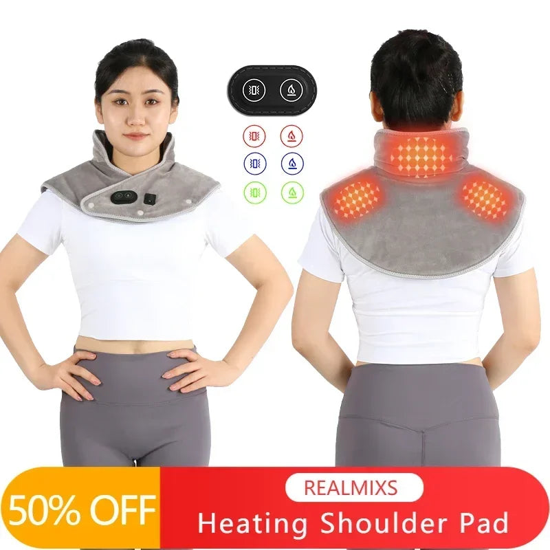 USB Heated Neck and Shoulder Heating Pad for Pain Relief - 2
