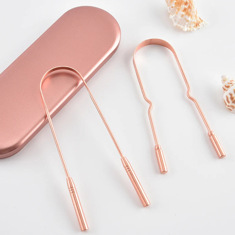 Portable Pure Copper Tongue Scraper for Fresh Breath