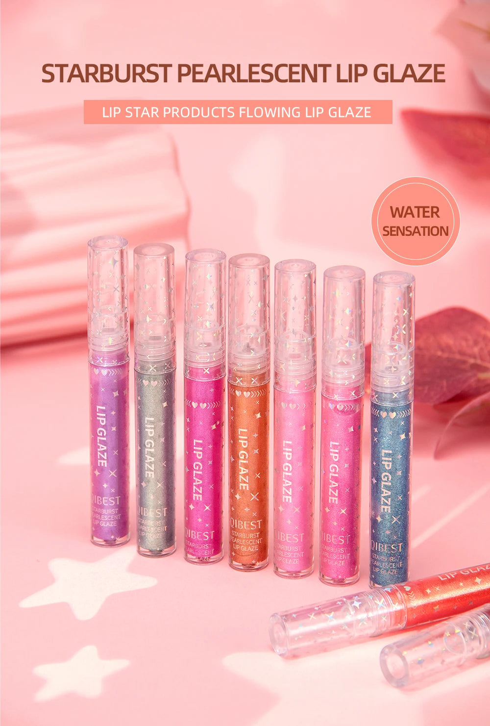 9-Piece Glitter Lip Gloss Set for Shimmering Lips - 7