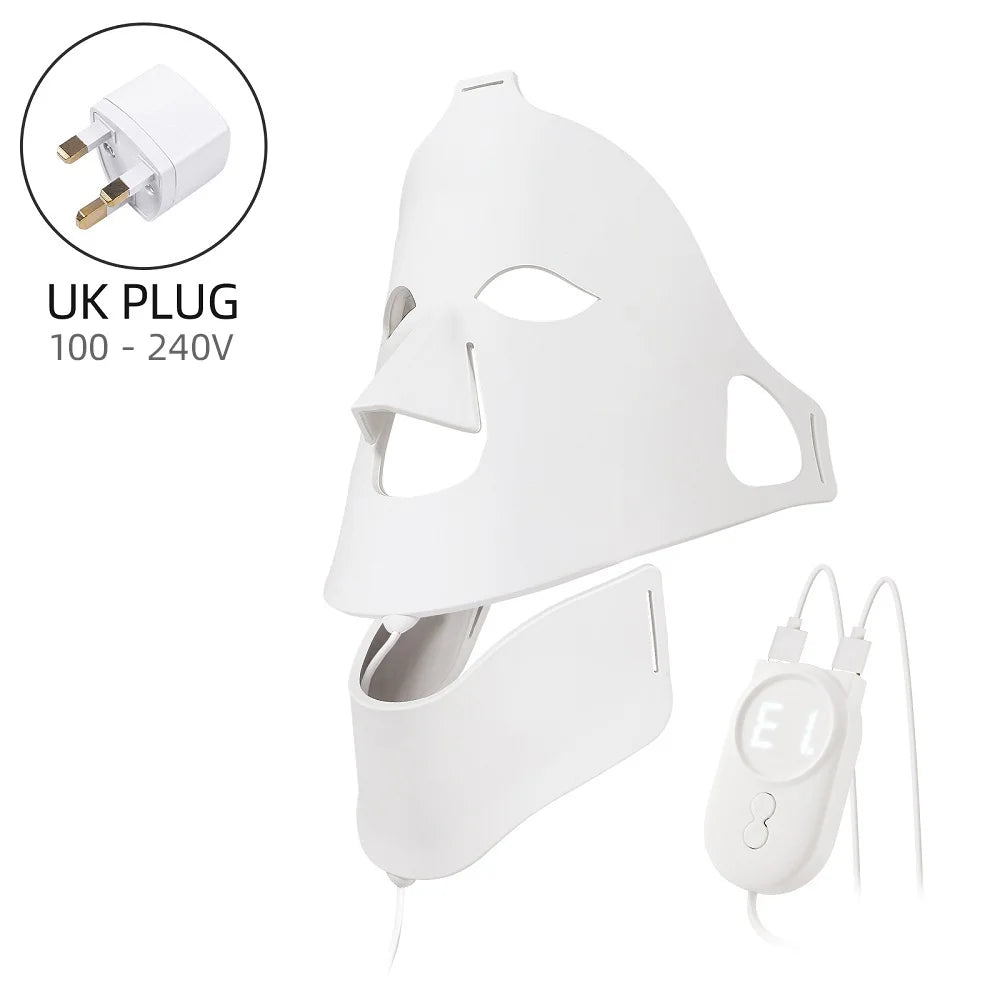 Flexible Silicone LED Light Therapy Mask for Face and Neck - 28