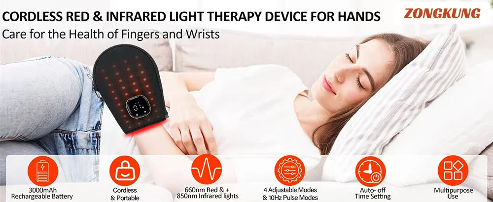 Red Light Therapy Glove for Hand and Wrist Pain Relief - 7