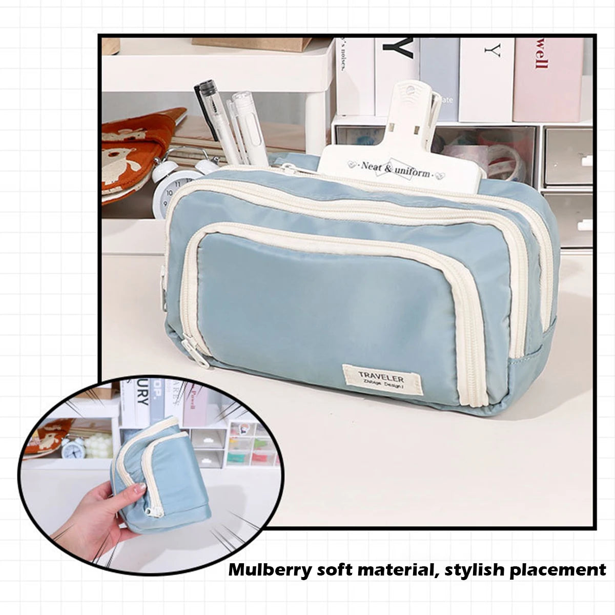 Large Capacity Multi-Layer Pencil Case for Students - 9