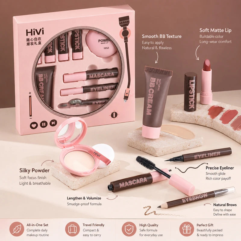 9-Piece All-in-One Professional Makeup Beauty Gift Set - 3