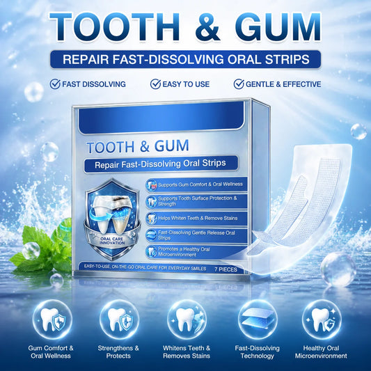 Fast-Dissolving Teeth Whitening and Gum Repair Strips
