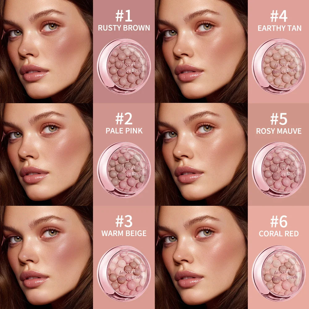 Long-Lasting Shimmering Pearl Blush Powder Beads - 2