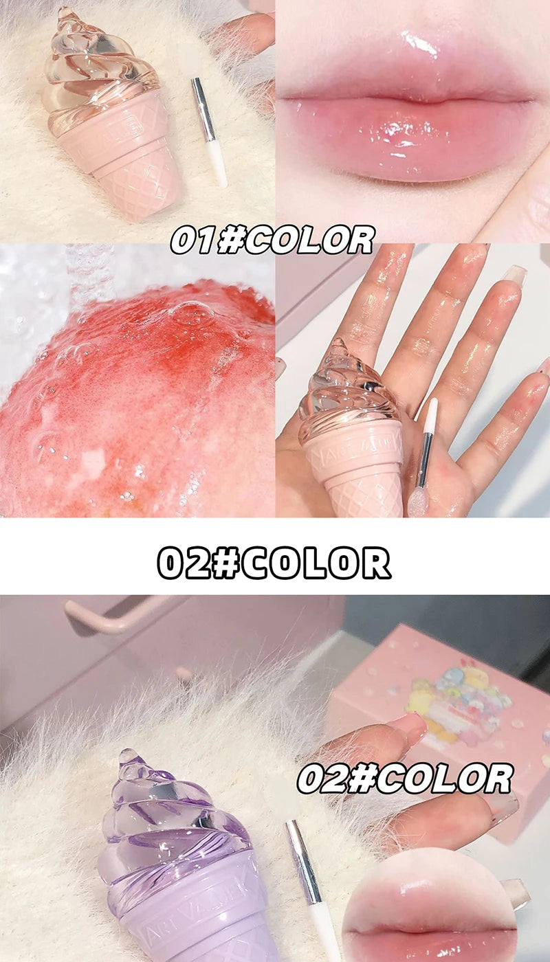 Hydrating Ice Cream Lip Gloss for Smooth, Glossy Lips - 10