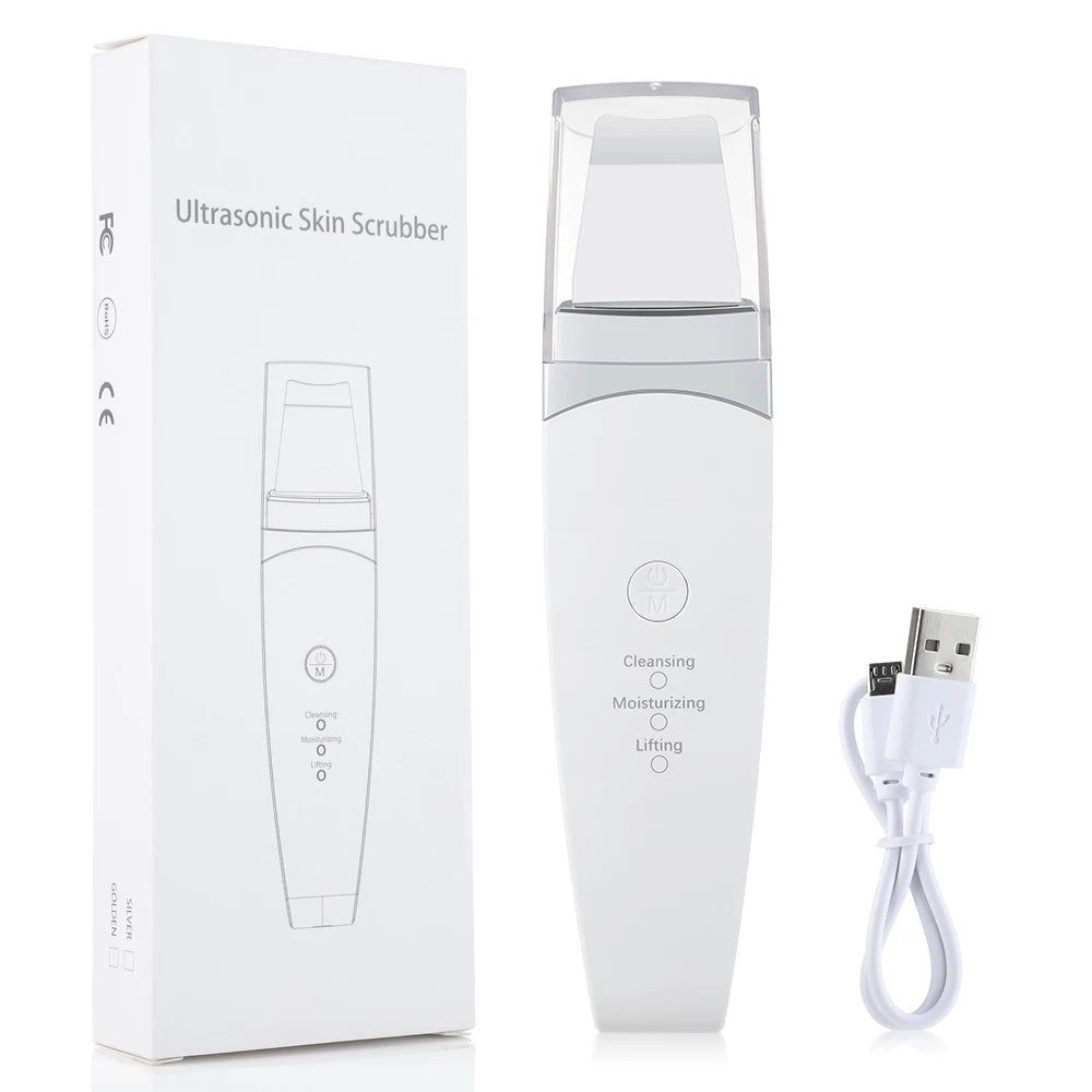 Ultrasonic Facial Skin Scrubber and Pore Cleaner - 30