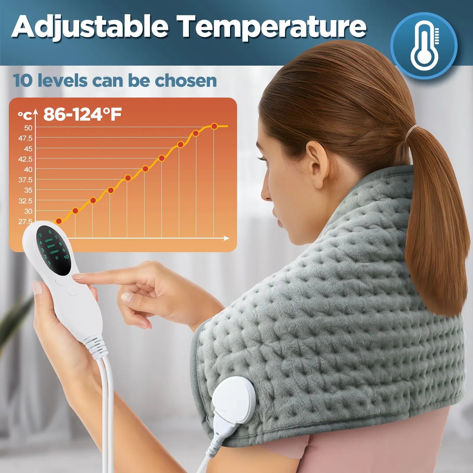 Electric Heating Pad for Back Pain and Muscle Relief - 2
