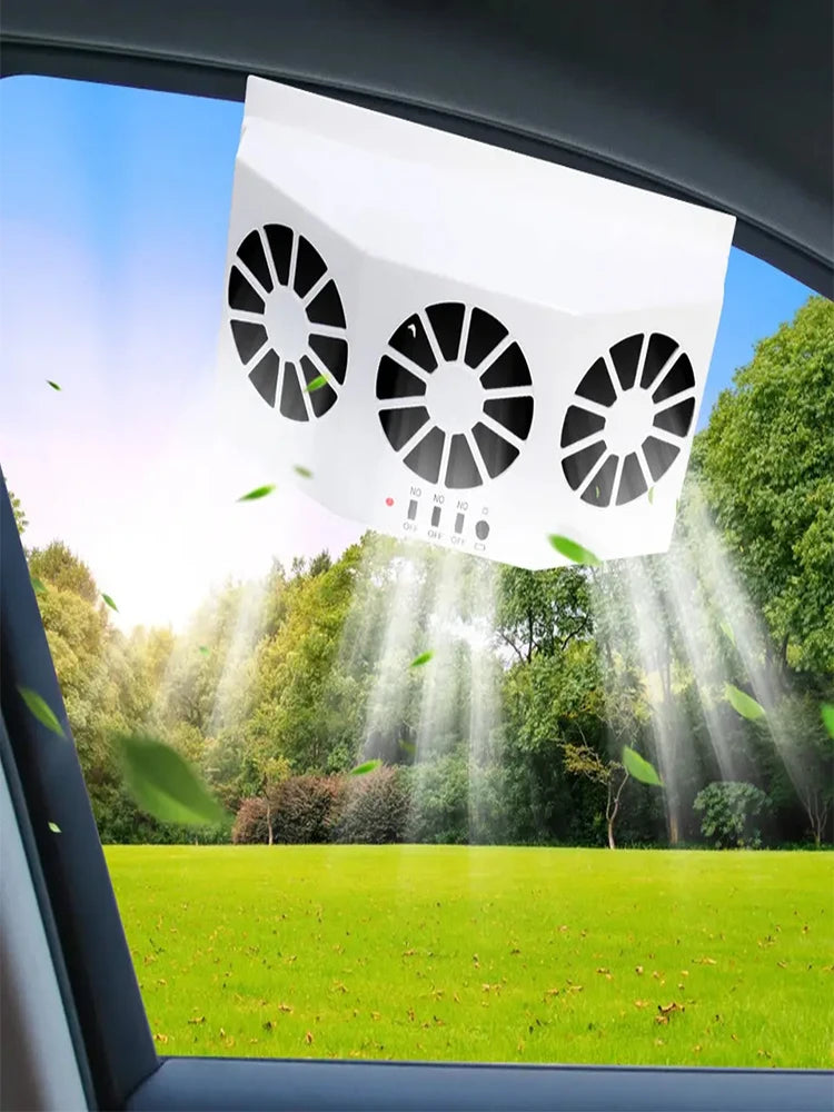 Solar-Powered Car Window Ventilation Fan - 9