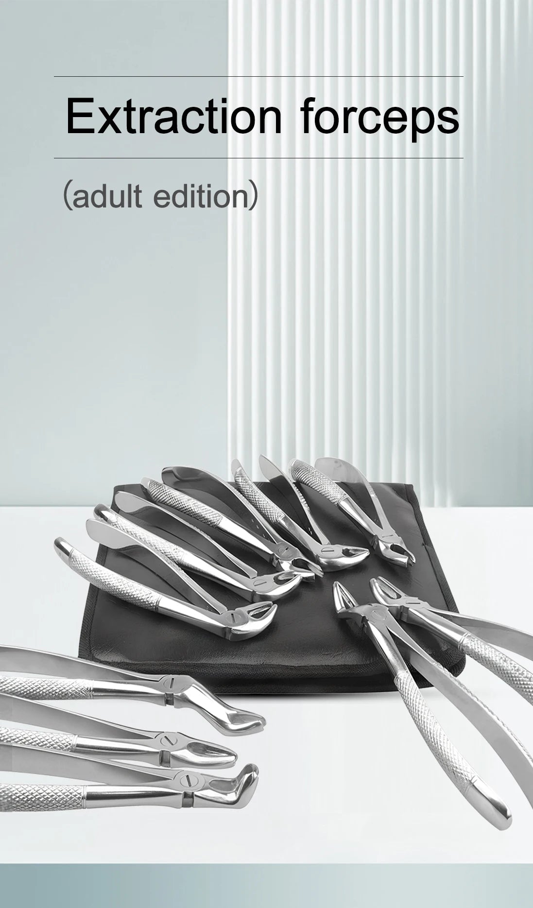 Professional Dental Extraction Forceps and Elevator Kit - 7