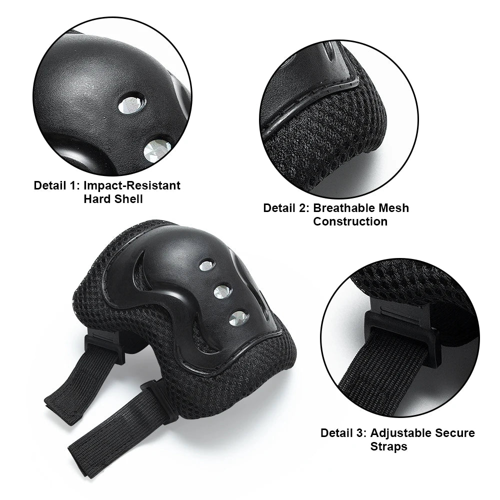 Kids Protective Helmet and Safety Gear Set - 12