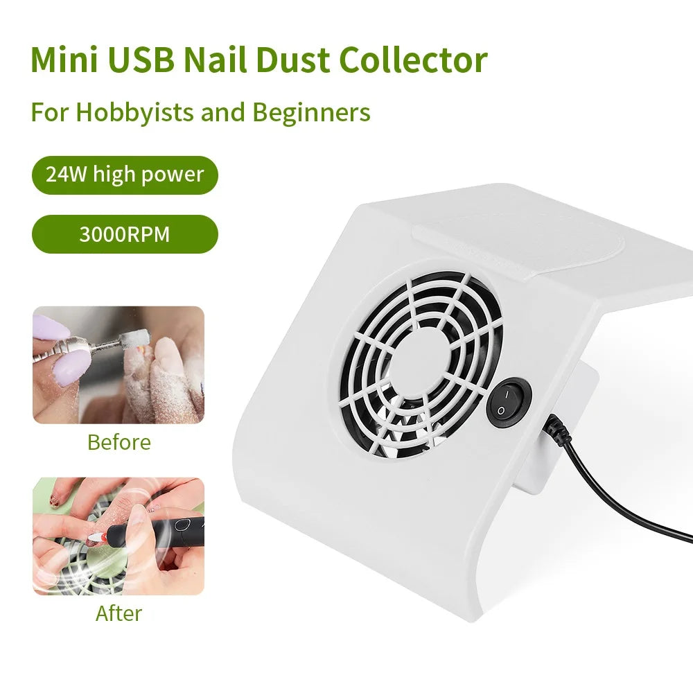 Portable USB Nail Dust Vacuum Collector - 8