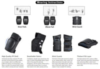 6-Piece Protective Knee, Elbow, and Wrist Pad Set