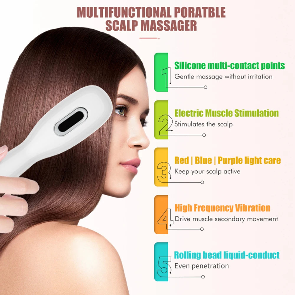 Electric Scalp Massager & Hair Growth Oil Applicator - 4