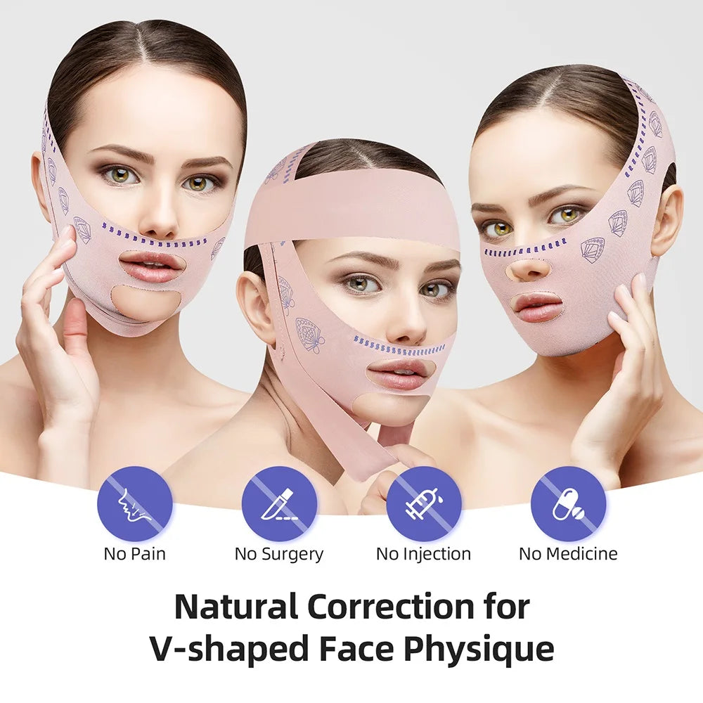 Reusable V-Line Face Slimming and Chin Lifting Strap