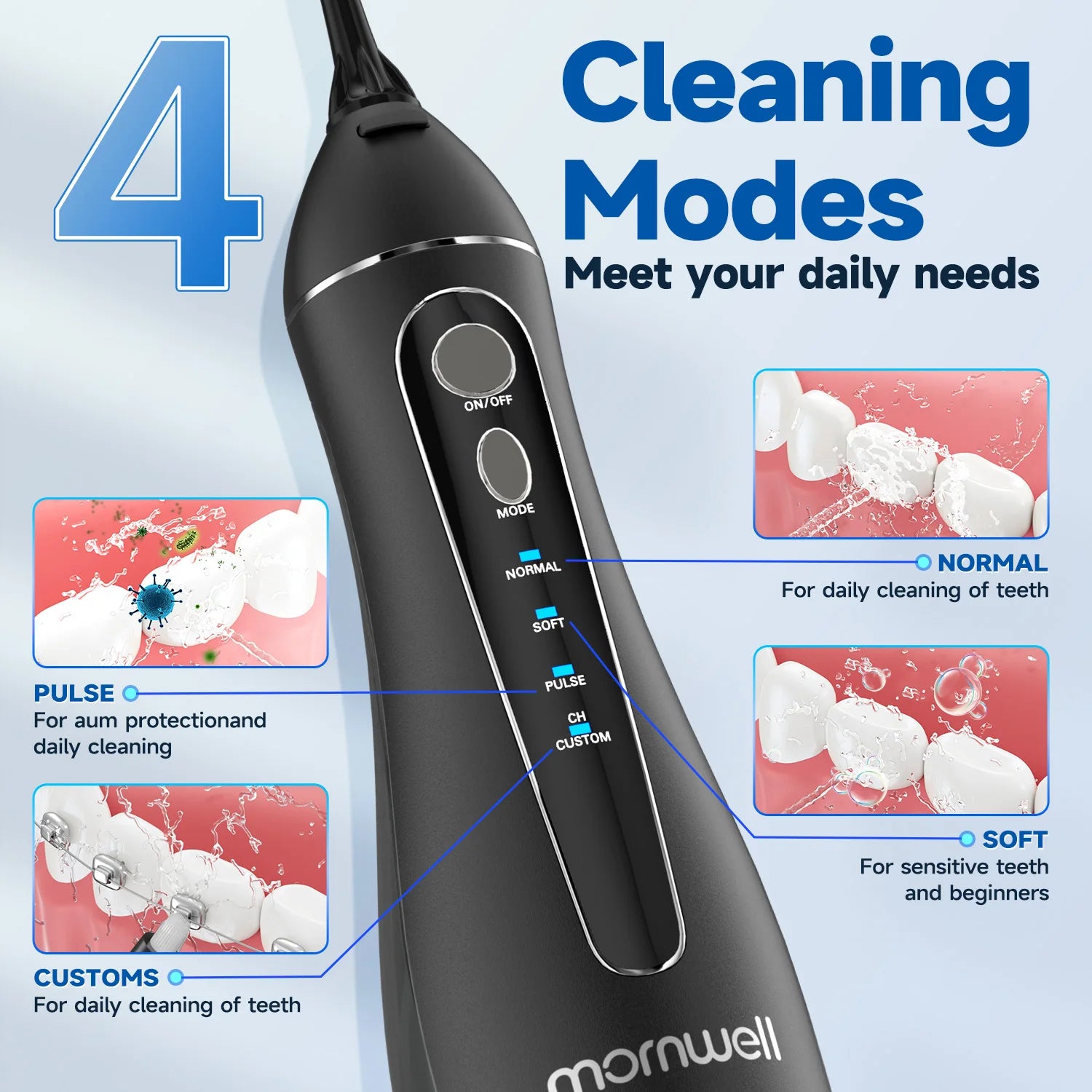 Portable Cordless Water Flosser for Deep Teeth & Gum Cleaning - 2