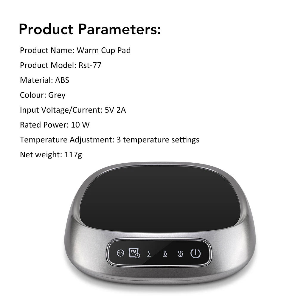 3-Setting Electric Mug Warmer for Desk - 8