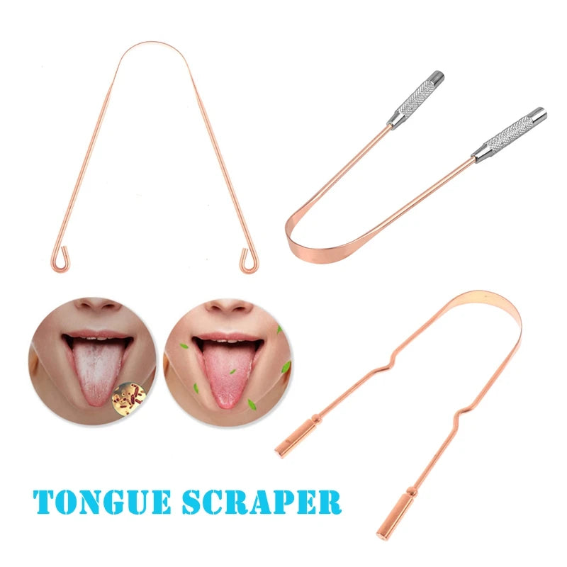 Pure Copper Tongue Scraper for Fresh Breath - 1