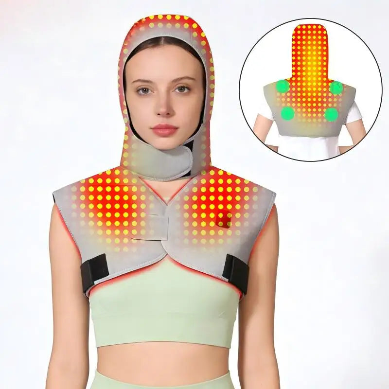 Red Light Therapy Heating Shoulder & Neck Wrap Massager