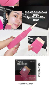 Portable Silicone Foundation Brush and Color Palette Set
