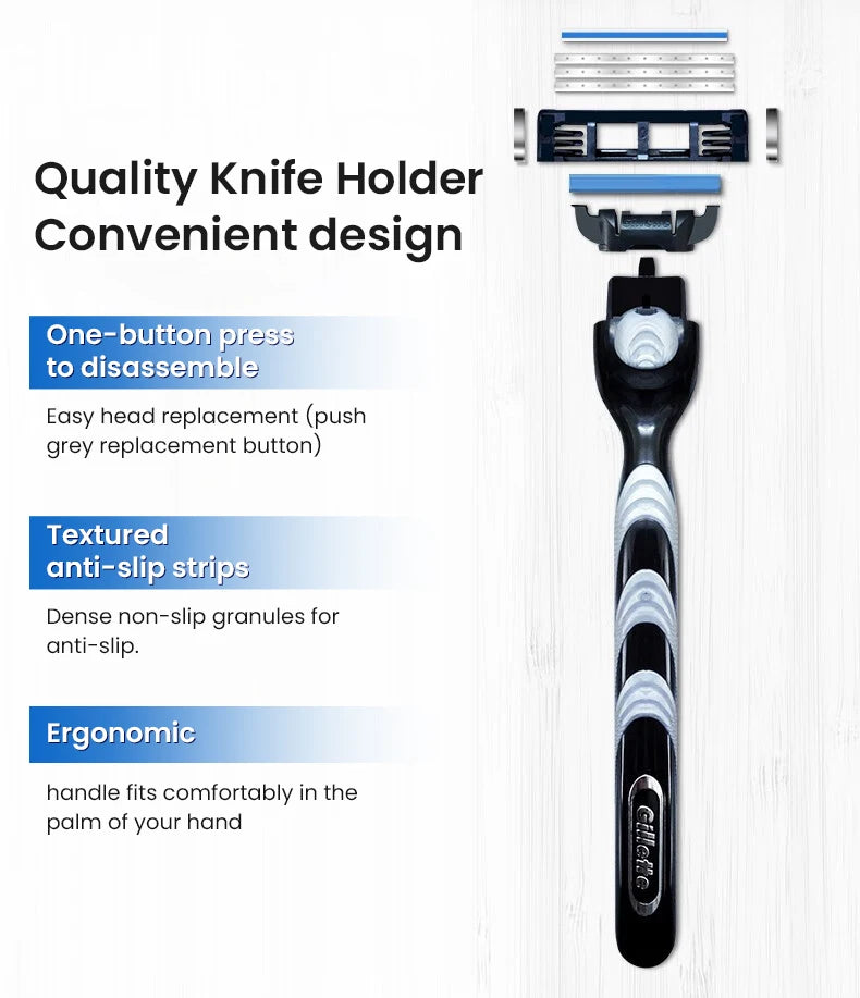 3-Blade Manual Shaving Razor for Men - 5