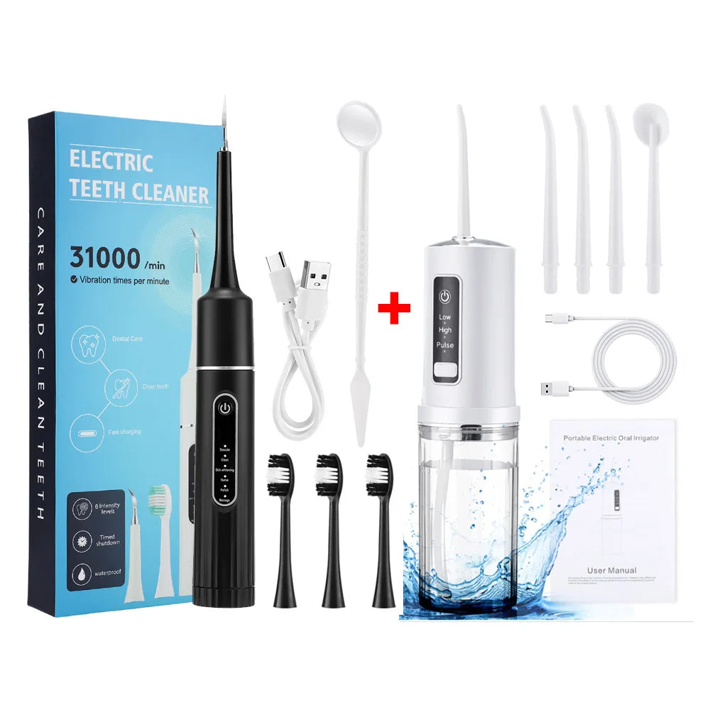 Portable Electric Teeth Cleaning and Water Flosser Set - 24